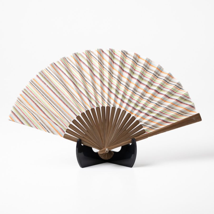 【遠州綿紬】扇子「雨水」