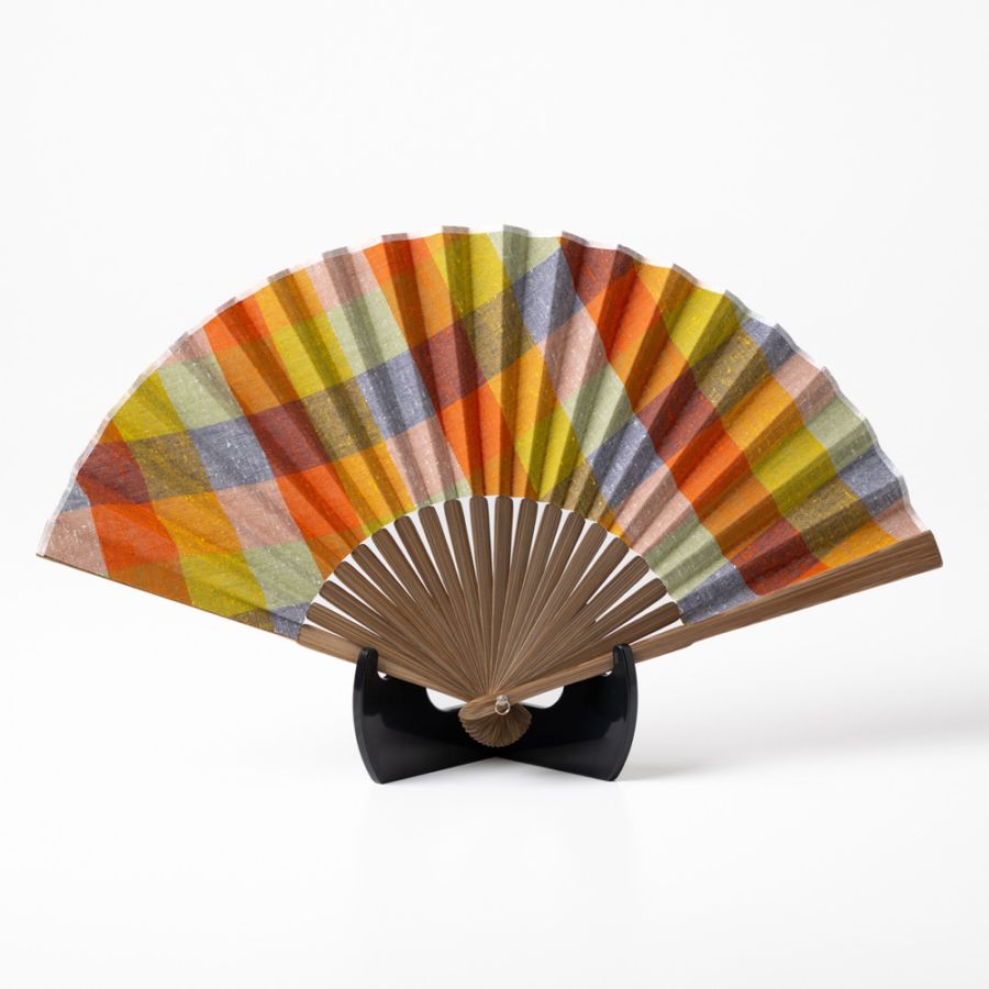 【遠州綿紬】扇子「ガーベラ」