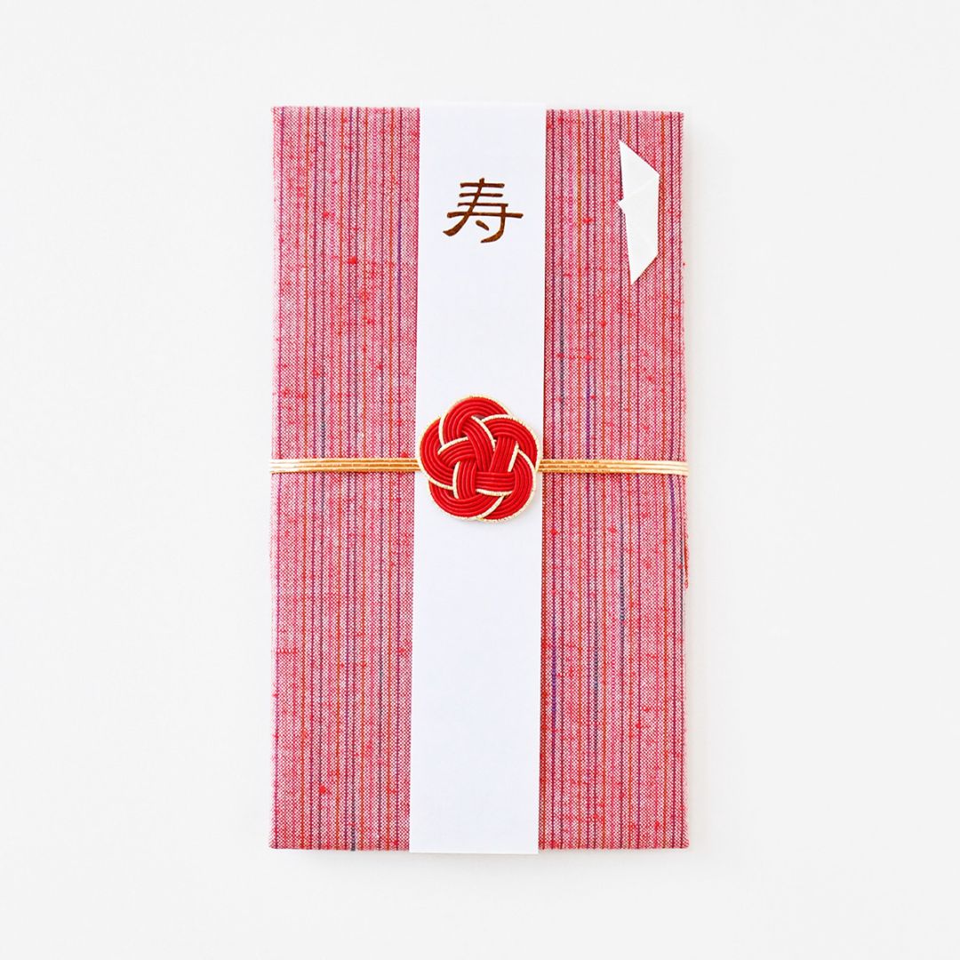 【つむぐ】はんかち ご祝儀袋　赤