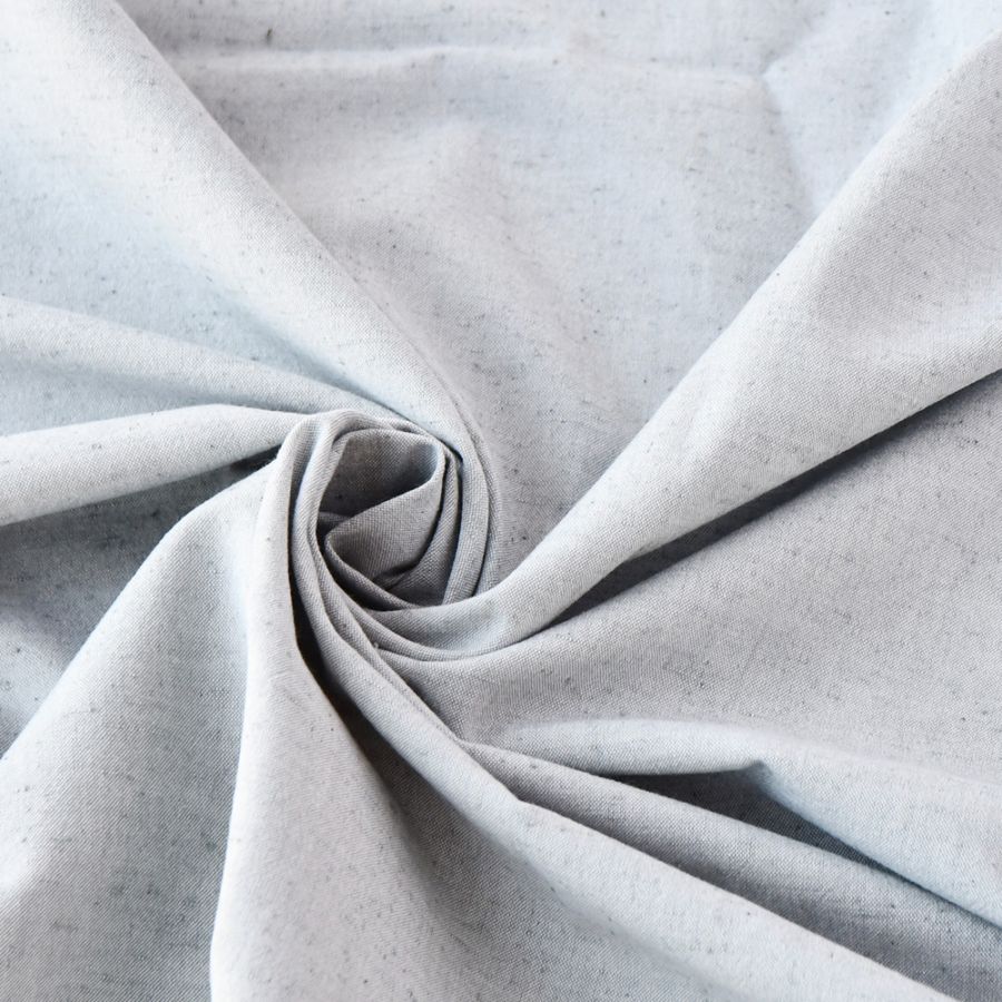 【遠州綿紬】広巾「ライトグレー」カット売り