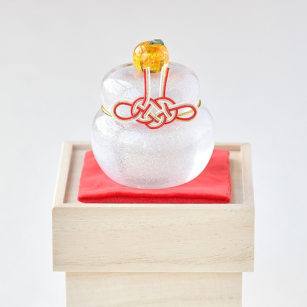 ムクガラス 鏡餅 大 <磐田別珍座布団 桐箱付き>