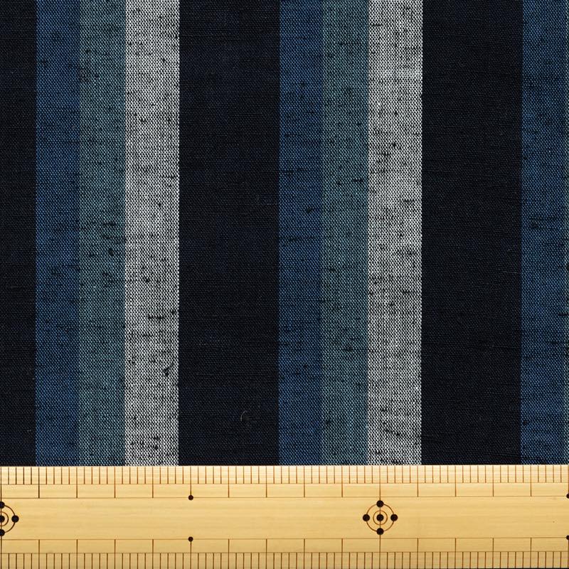 【遠州綿紬】縞紬S-10「青海(あおうみ)」カット売り