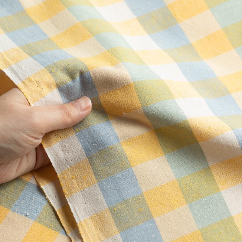 【遠州綿紬】広巾「檸檬」カット売り