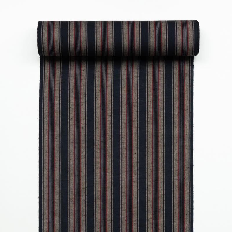 【遠州綿紬】縞紬S-15「海雲(かいうん)」カット売り