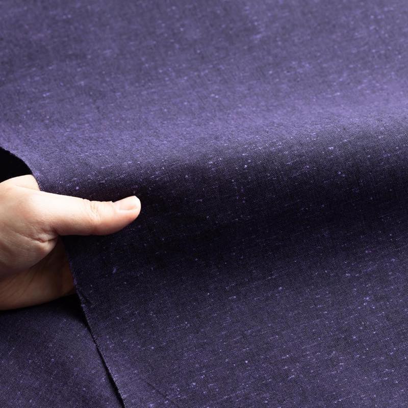 【遠州綿紬】無地紬「江戸紫」