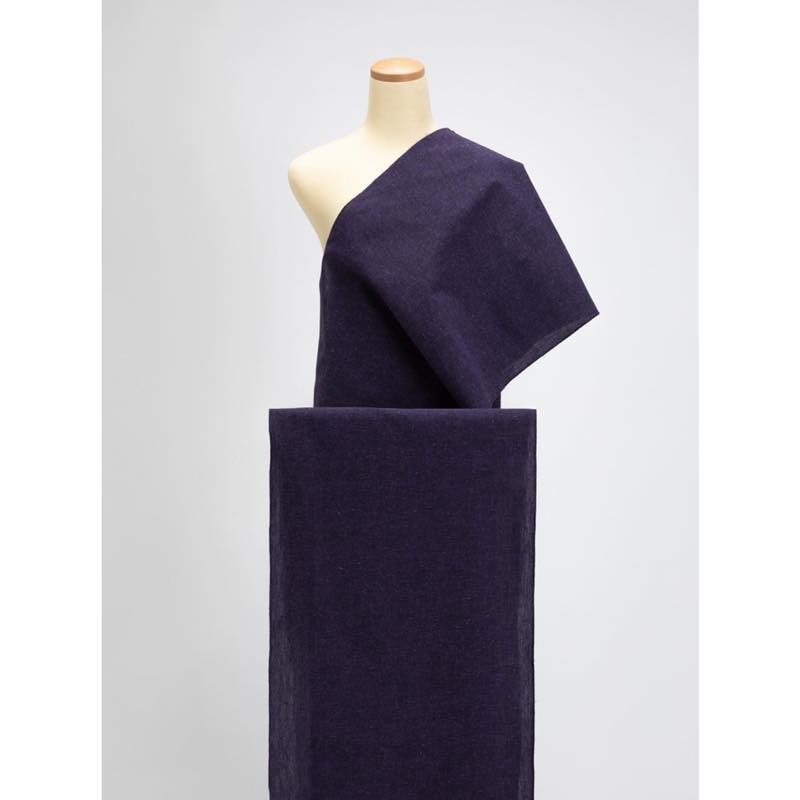 【遠州綿紬】無地紬「江戸紫」