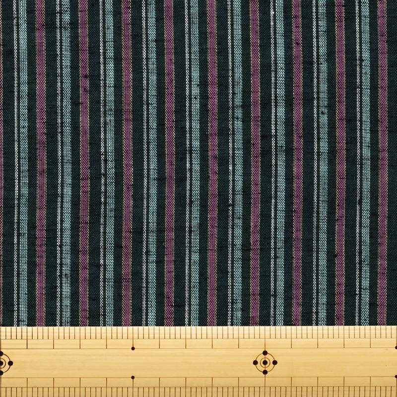 【遠州綿紬】縞紬S-18「浮草（うきくさ）」カット売り