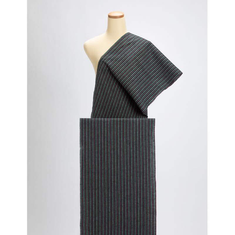 【遠州綿紬】縞紬S-18「浮草（うきくさ）」カット売り