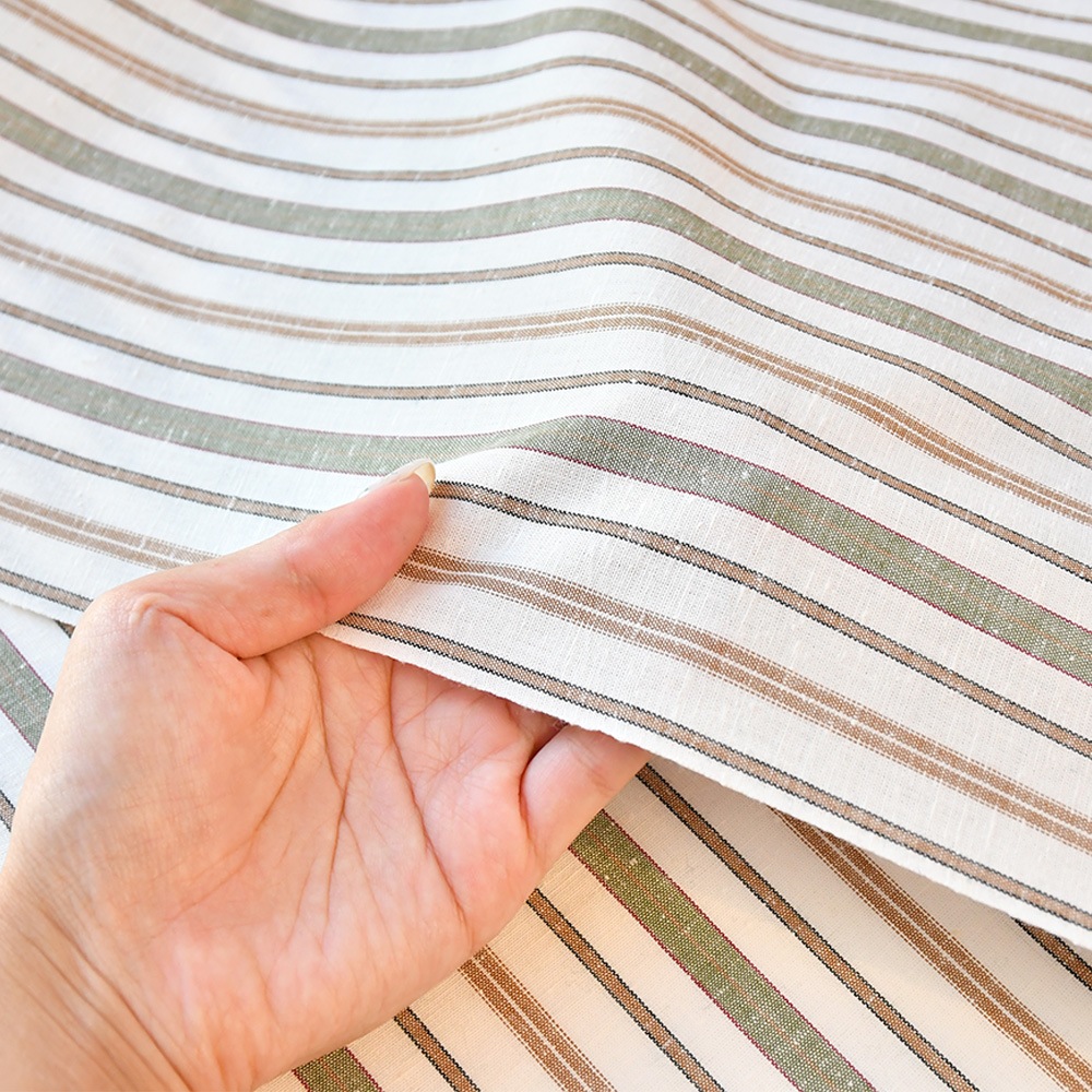 【遠州綿紬】縞紬S-127「白樺(しらかば)」カット売り