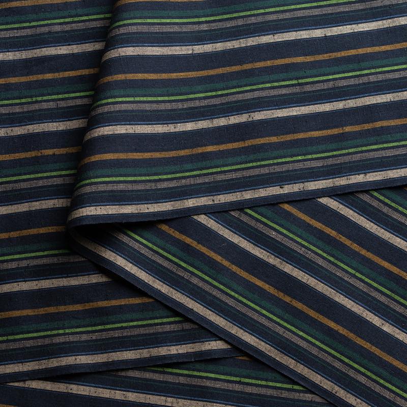 【遠州綿紬】縞紬S-22「薫風(くんぷう)」カット売り