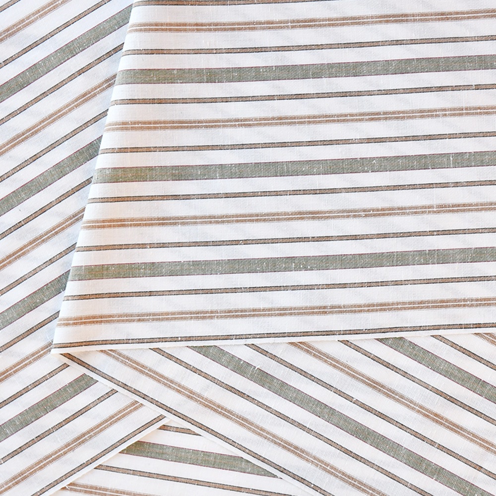 【遠州綿紬】縞紬S-127「白樺（しらかば）」