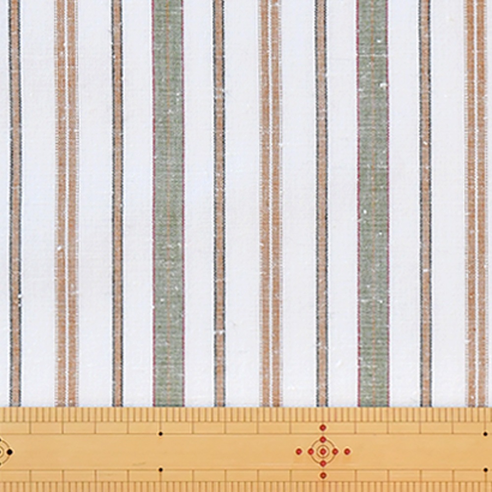 【遠州綿紬】縞紬S-127「白樺（しらかば）」