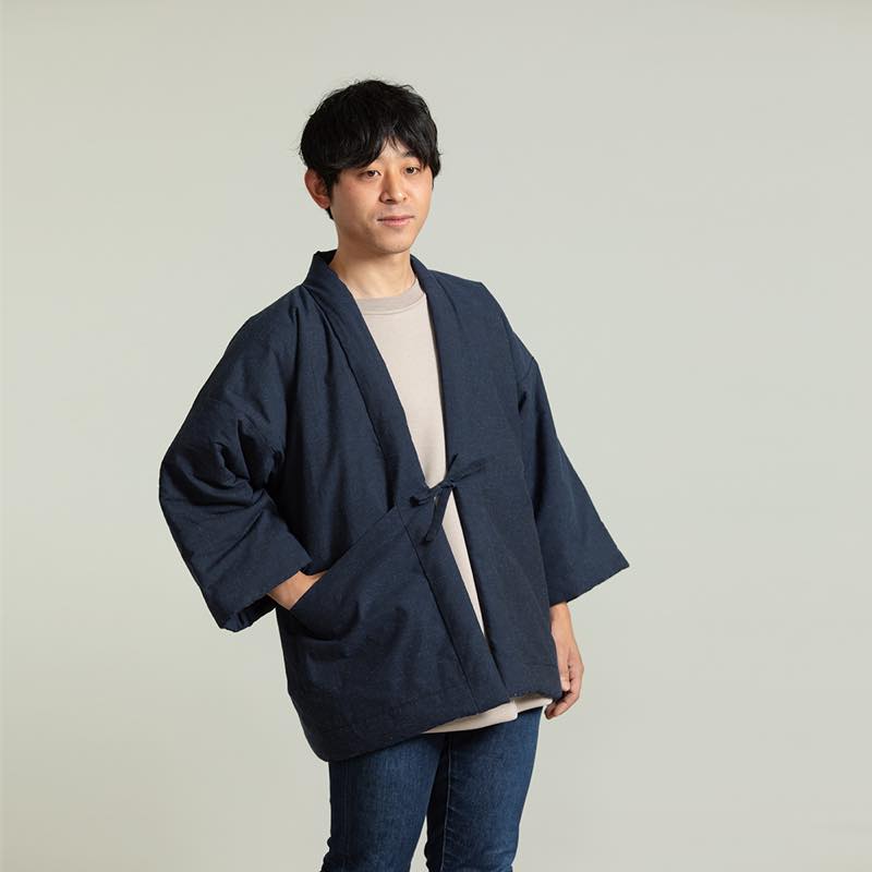 【つむぐ】かぞくの半天「紺」