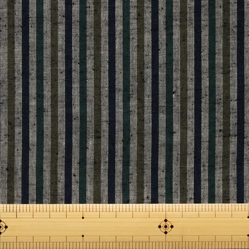 【遠州綿紬】縞紬S-40「草木（くさき）」