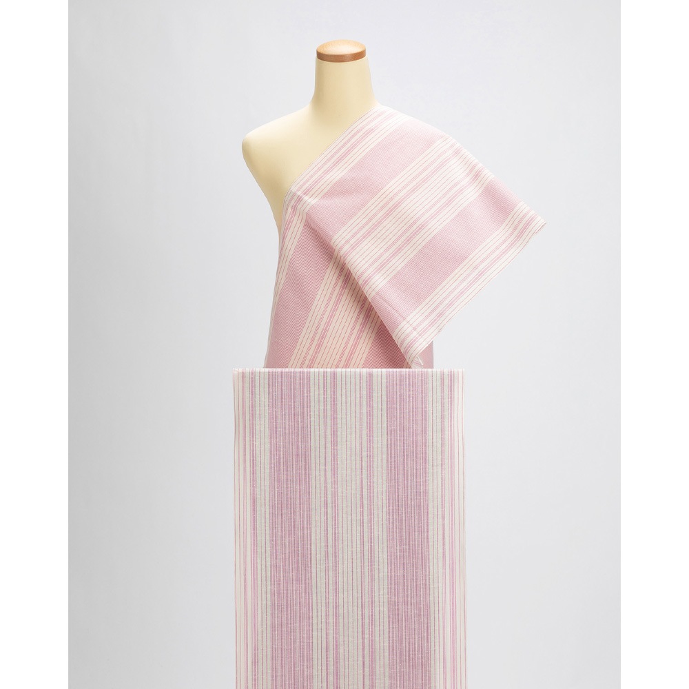 【遠州綿紬】縞紬 S-46「花桜（はなざくら）」