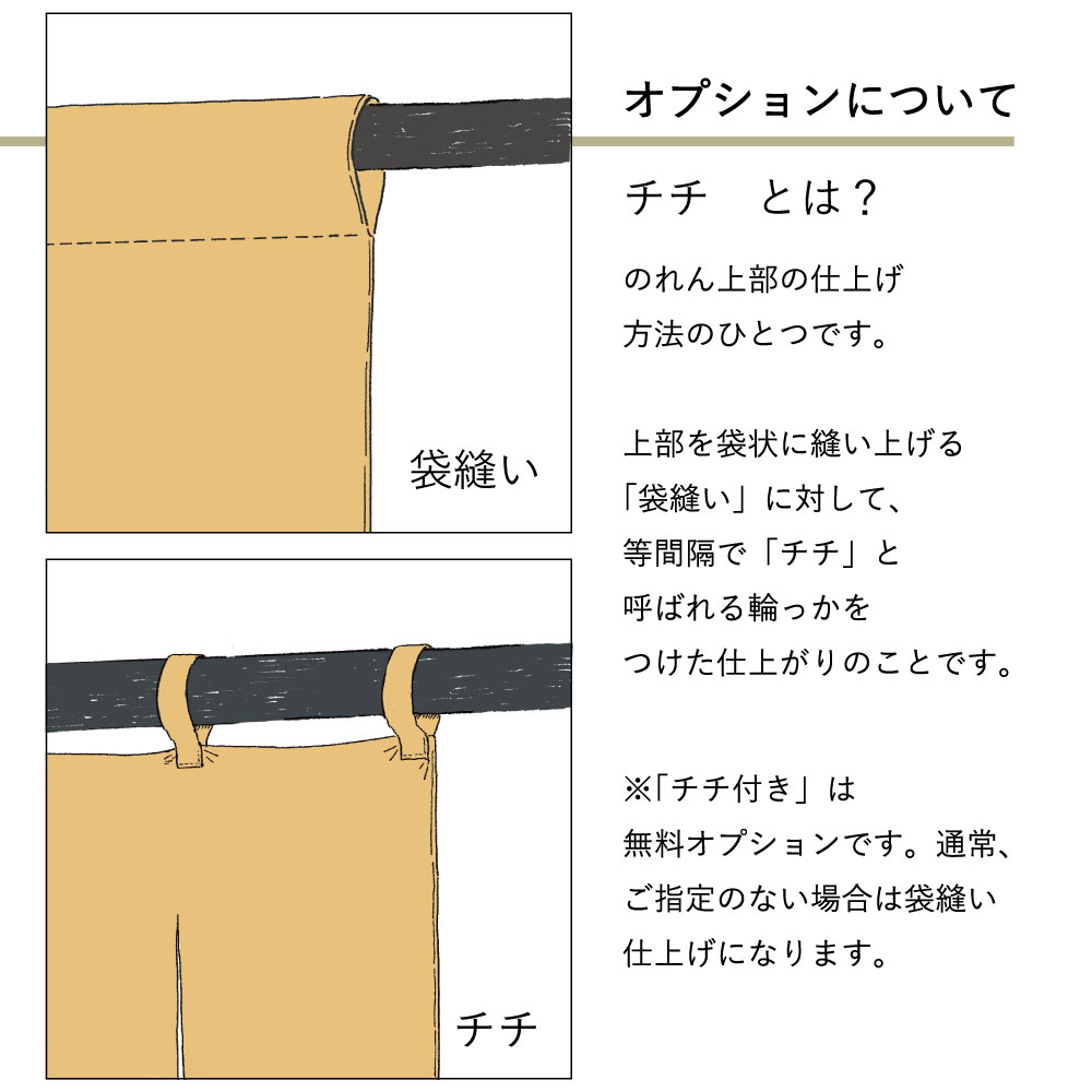 【遠州綿紬】オーダーのれん　暖簾お仕立て