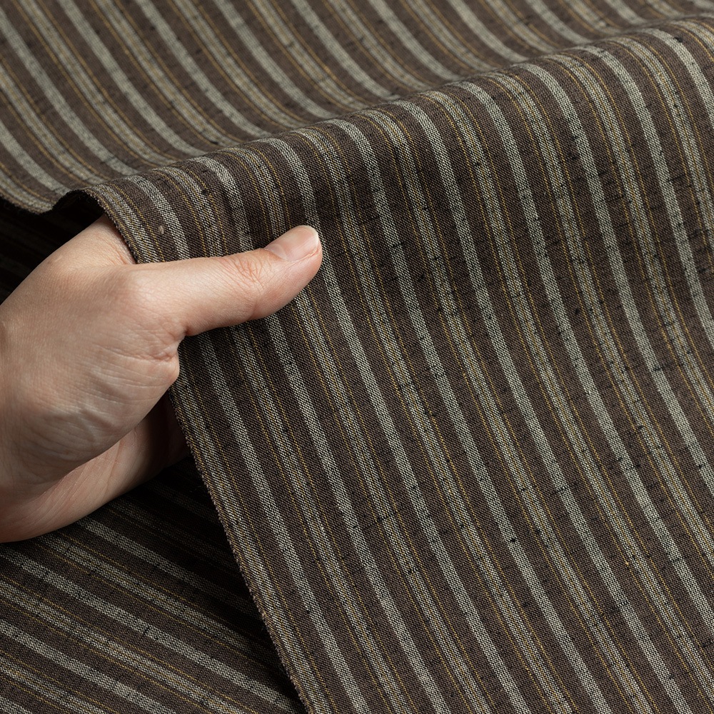 【遠州綿紬】縞紬 S-35「刈田(かりた)」