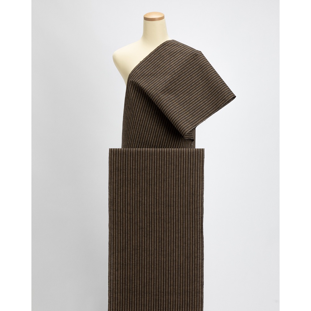 【遠州綿紬】縞紬 S-35「刈田(かりた)」