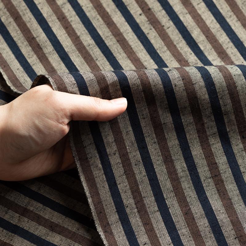 【遠州綿紬】縞紬S-31「木立(こだち)」カット売り