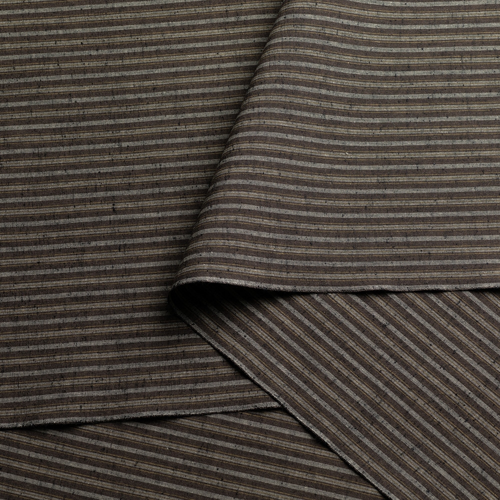 【遠州綿紬】縞紬 S-35「刈田(かりた)」カット売り