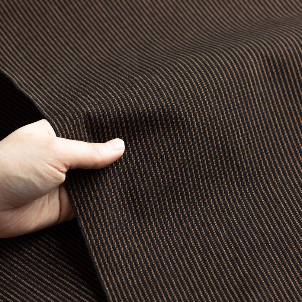 【遠州綿紬】日本の縞「伝茶」