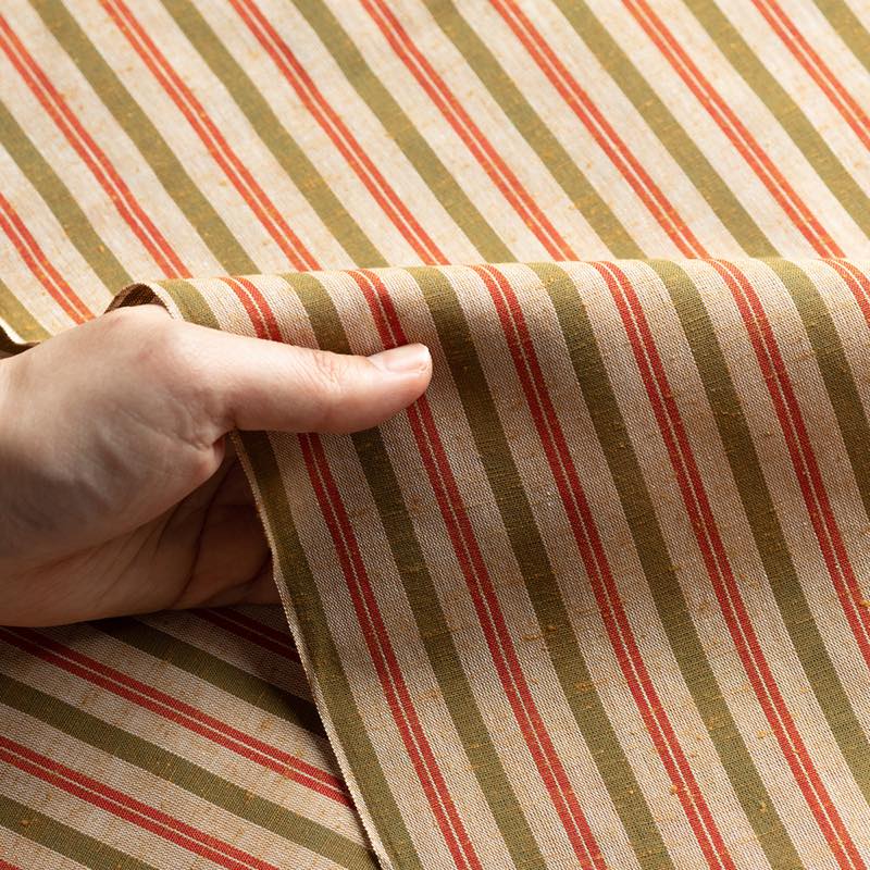 【遠州綿紬】縞紬 S-37「土筆（つくし）」カット売り