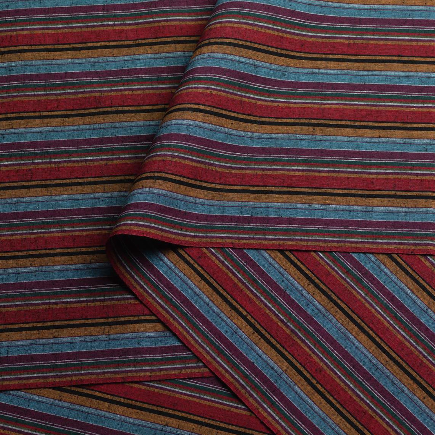 【遠州綿紬】縞紬 S-27「大地（だいち）」カット売り