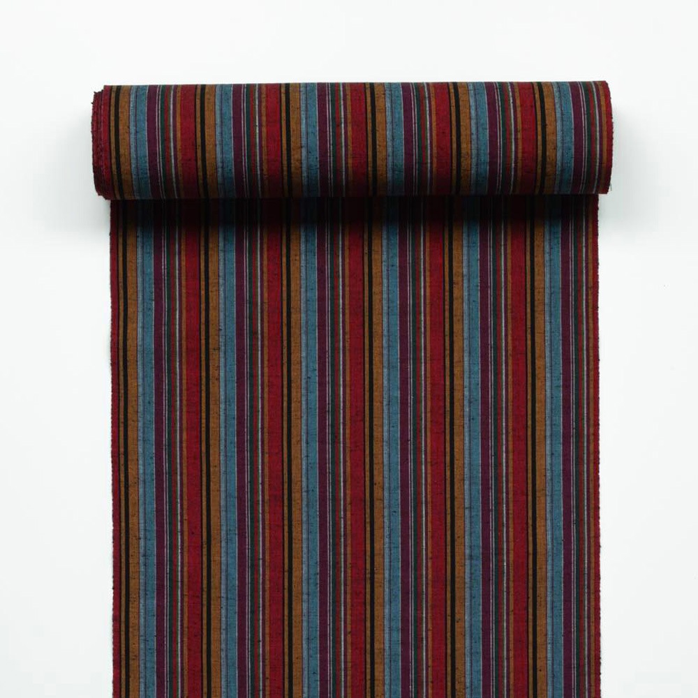 【遠州綿紬】縞紬 S-27「大地（だいち）」カット売り