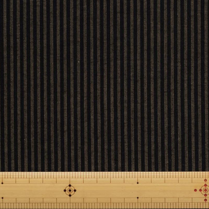 【遠州綿紬】日本の縞「大正茶」