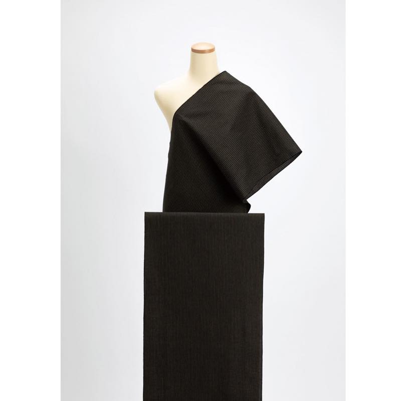 【遠州綿紬】日本の縞「大正茶」