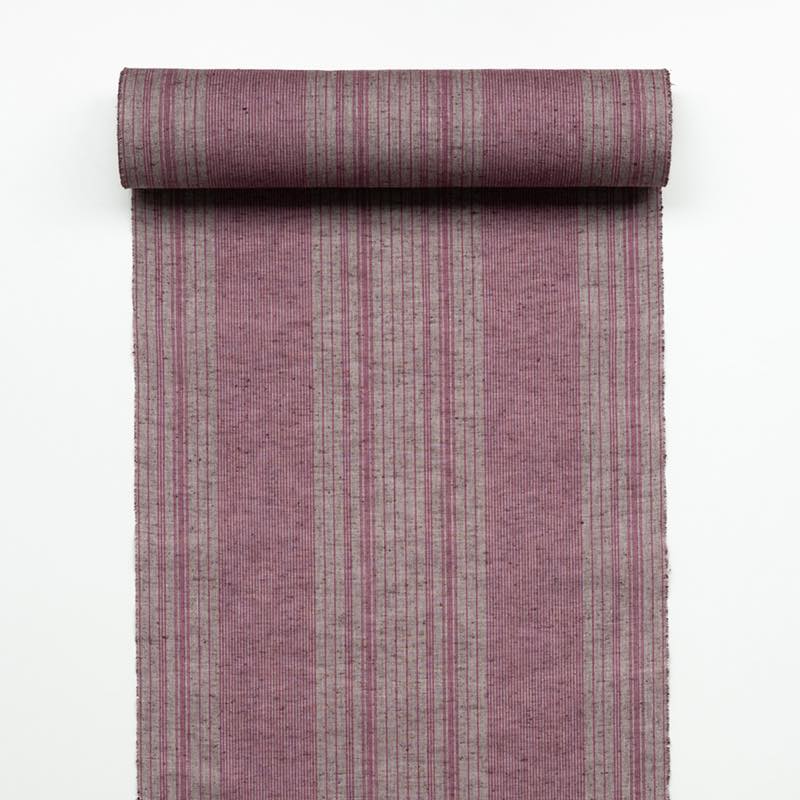 【遠州綿紬】縞紬 S-47「夕桜（ゆうざくら）」カット売り