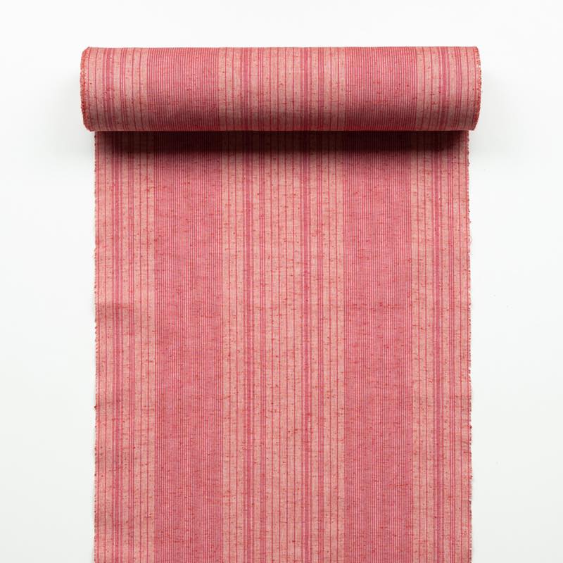 【遠州綿紬】縞紬 S-48「明明(あかあか)」カット売り