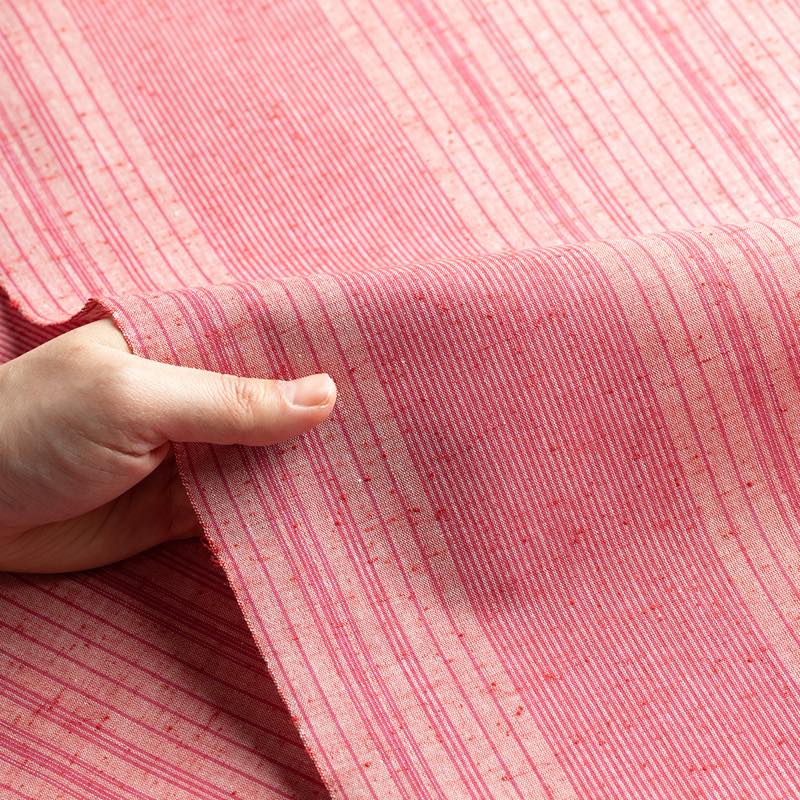 【遠州綿紬】縞紬 S-48「明明(あかあか)」カット売り