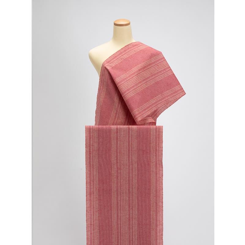 【遠州綿紬】縞紬 S-48「明明(あかあか)」カット売り