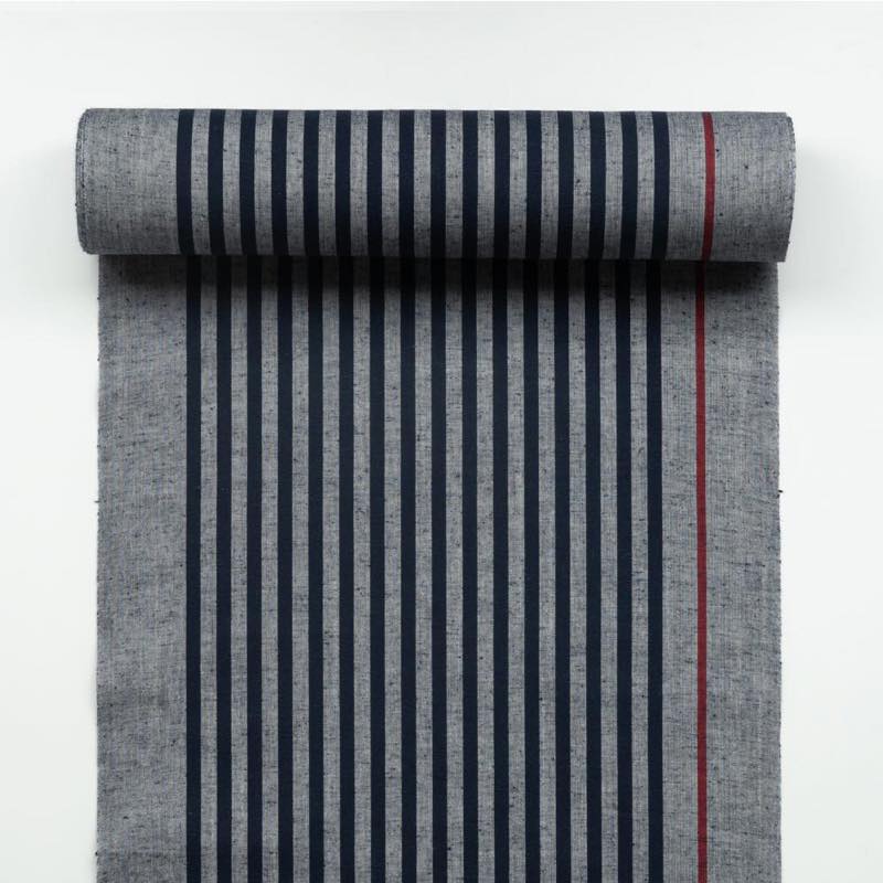 【遠州綿紬】日本の縞「大名 紺」