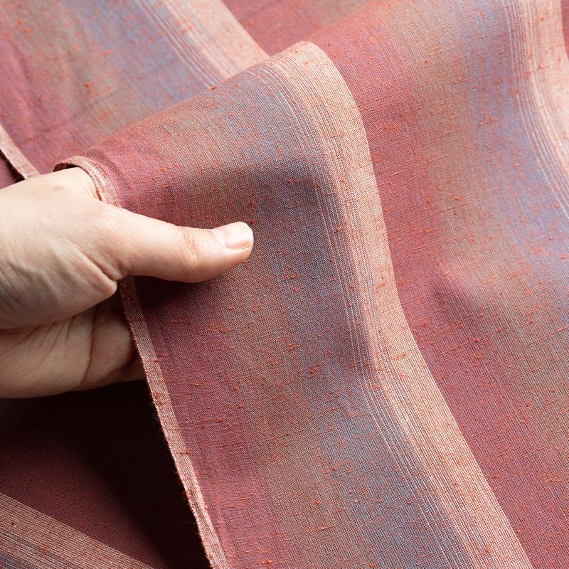 【遠州綿紬】縞紬 S-49「暁(あかつき)」カット売り