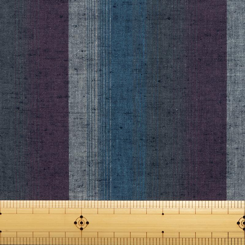 【遠州綿紬】縞紬 S-50「紫陽花」カット売り