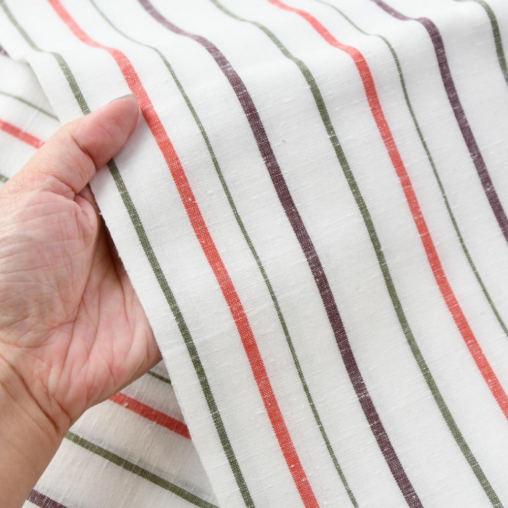 遠州綿紬 縞手ぬぐい 白雨(はくう)