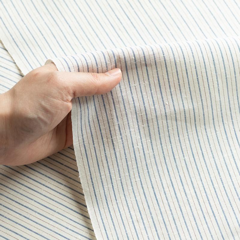 【遠州綿紬】縞紬 S-51「せせらぎ」