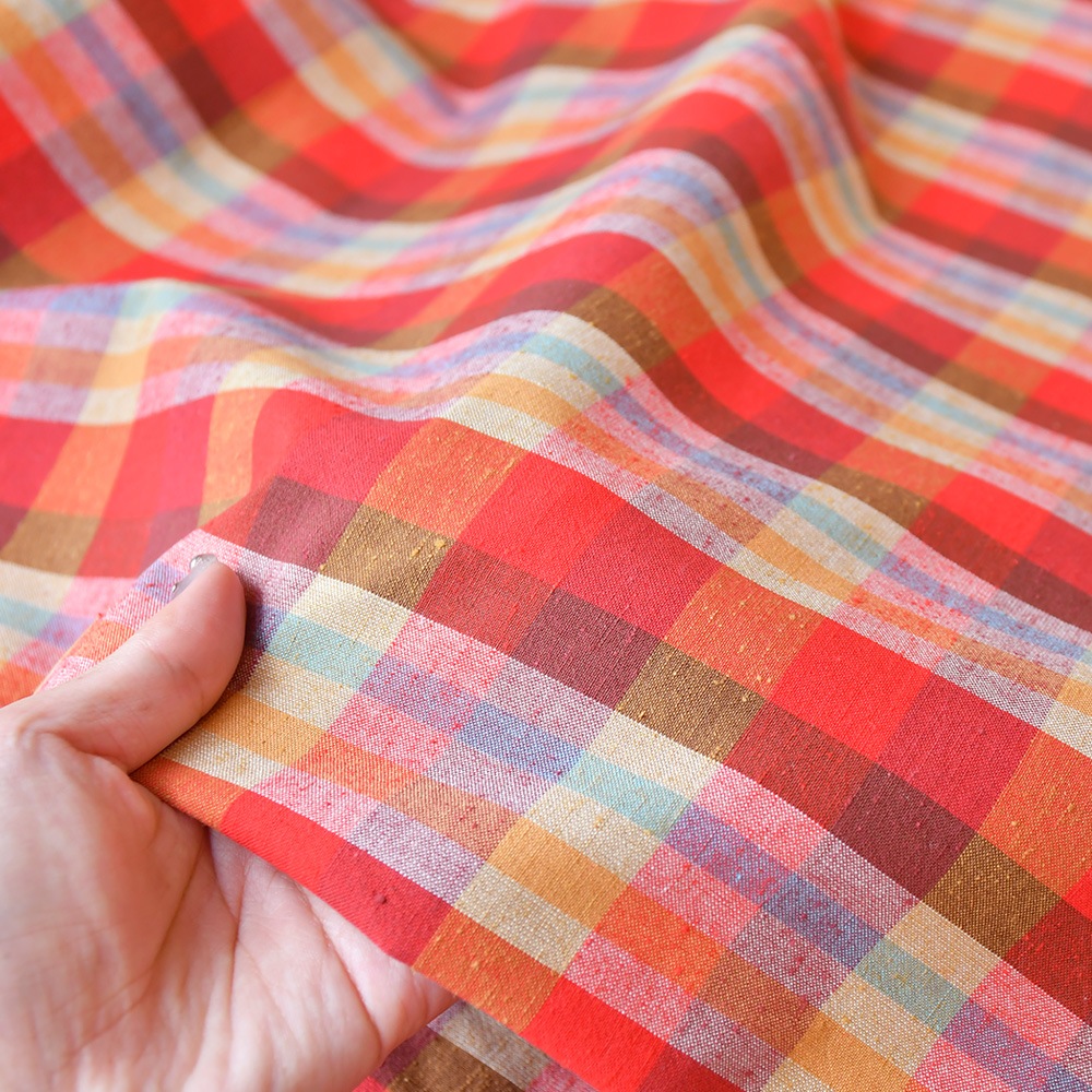 【遠州綿紬】広巾「夕映え」カット売り