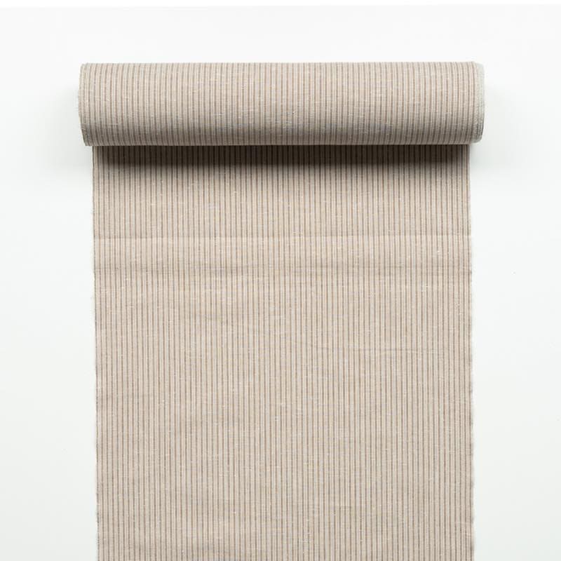 【遠州綿紬】縞紬 S-55「薄(すすき)」