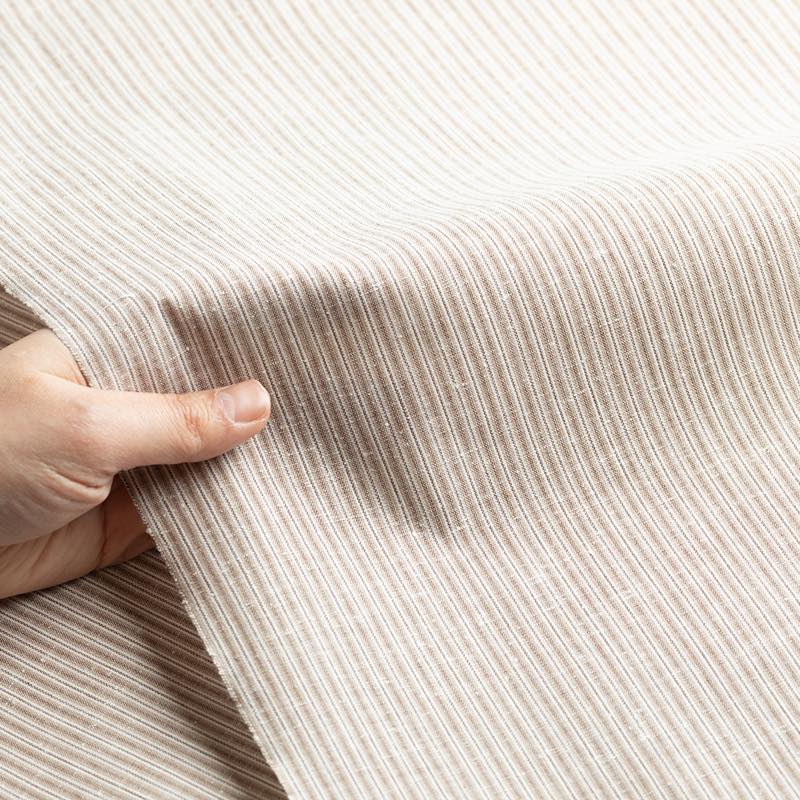 【遠州綿紬】縞紬 S-55「薄(すすき)」