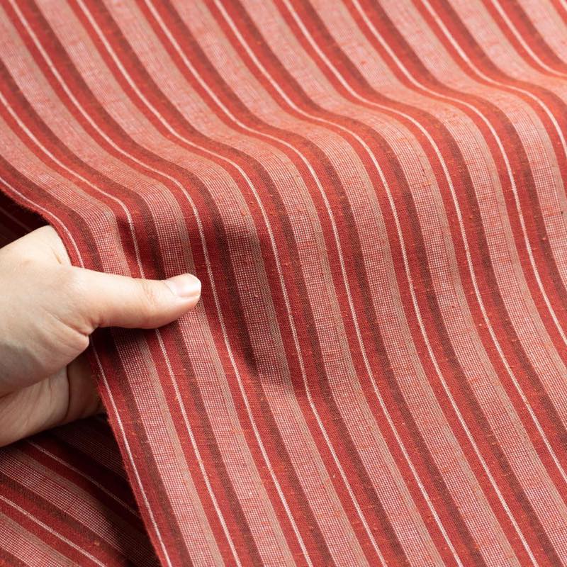 【遠州綿紬】日本の縞「秋茜」カット売り