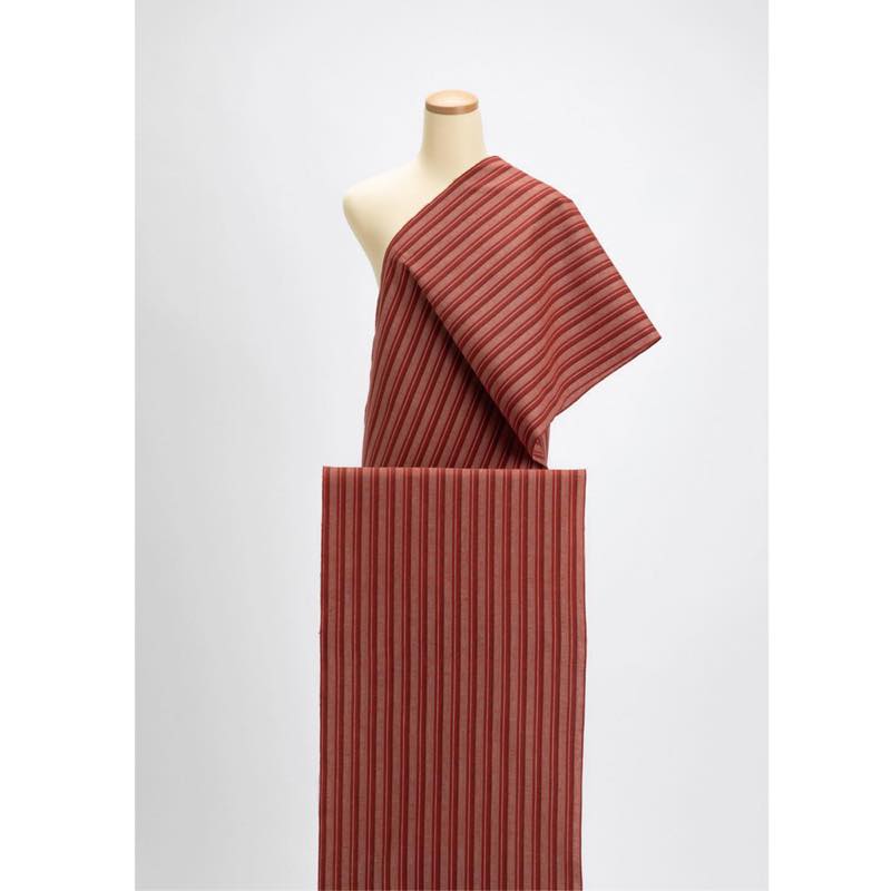 【遠州綿紬】日本の縞「秋茜」カット売り