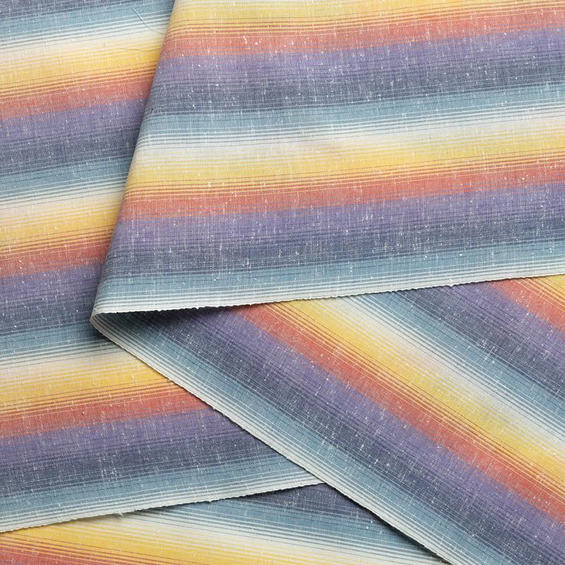 【遠州綿紬】縞紬 S-97 「朝ぼらけ」