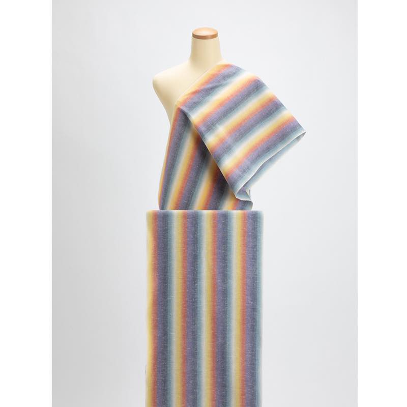 【遠州綿紬】縞紬 S-97 「朝ぼらけ」