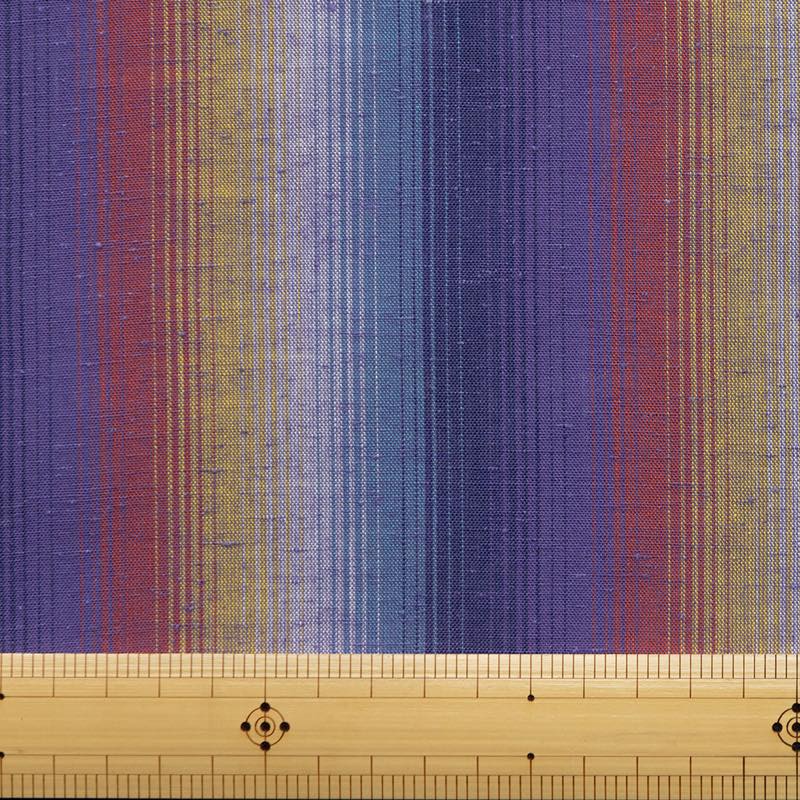 【遠州綿紬】縞紬 S-98 「夕まぐれ」