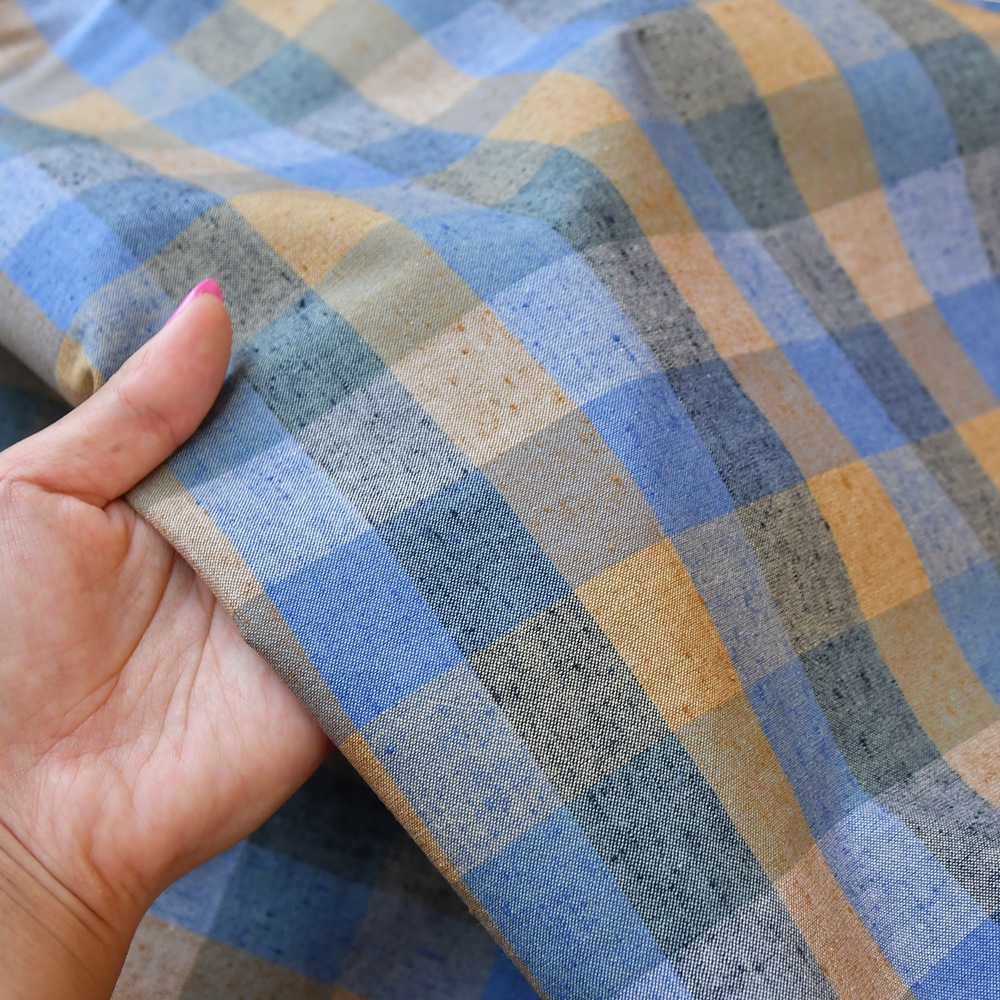 【遠州綿紬】広巾「ブルーベリー」カット売り