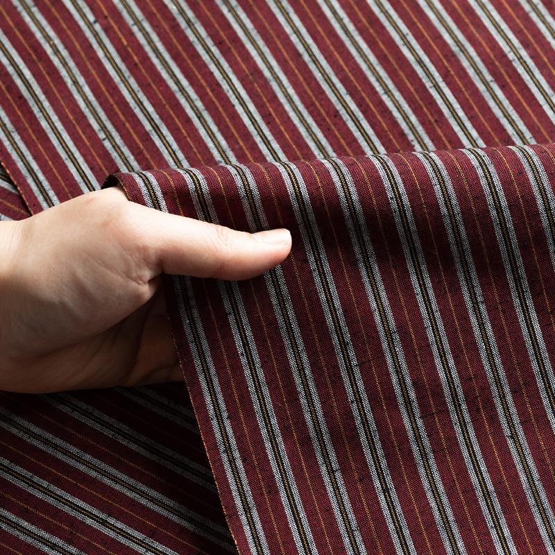 【遠州綿紬】縞紬S-1「無花果(いちじく)」