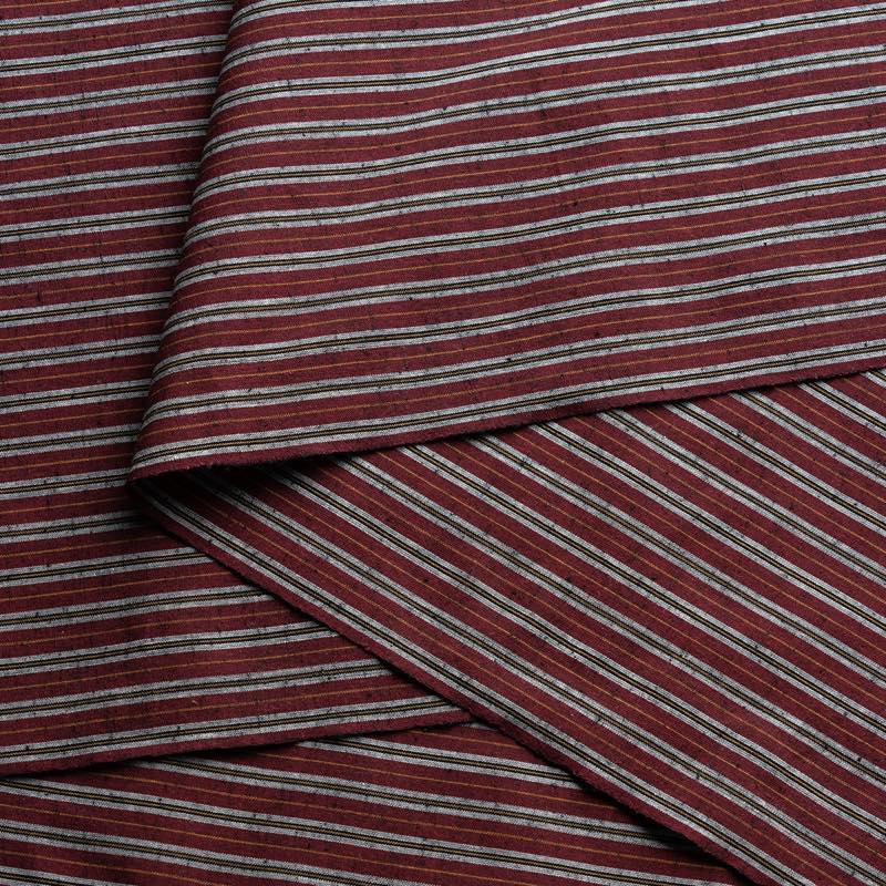 【遠州綿紬】縞紬S-1「無花果(いちじく)」